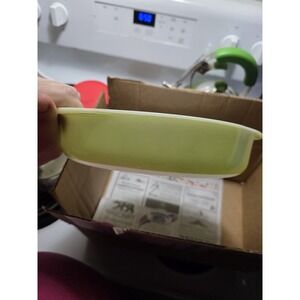 Vintage Pyrex 227 Avocado Green 8" Round Casserole Dish No Lid